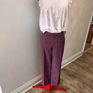 Banana Republic Avery Burgundy Dot Dress Pant